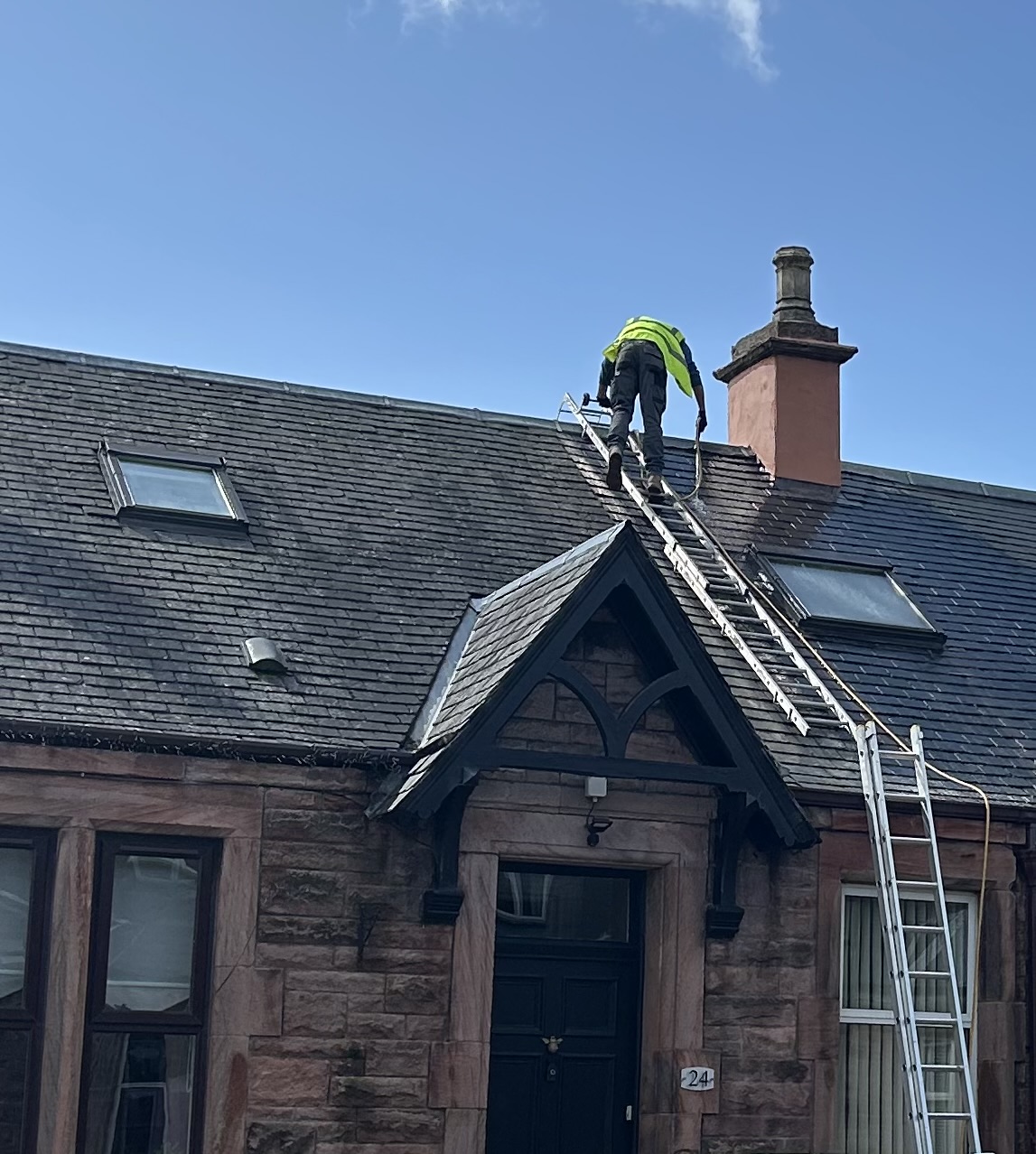 Chimney render finish